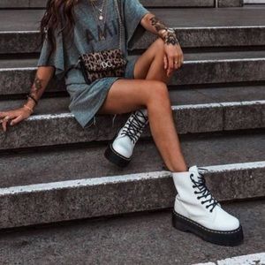 Dr.Marten’s Jadon Platform White Smooth Leather Size 7